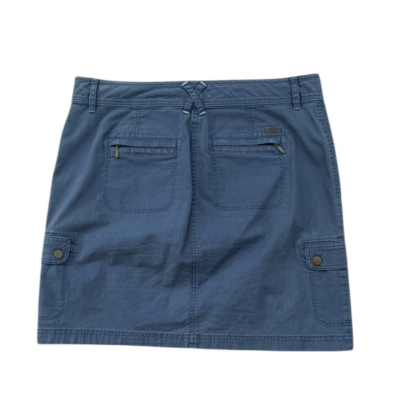LL Bean Favorite Fit Cargo Blue Pockets Zippers Skirt Womens Size 10P - Picture 4 of 9